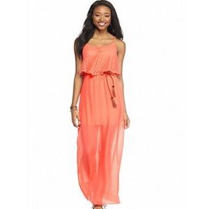 Crochet Popover Maxi Dress